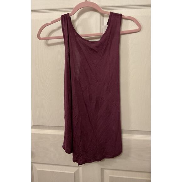 NWT Ann Taylor Loft Rayon Lightweight T-Back Tank Sweater in Plum, S - Picture 1 of 5